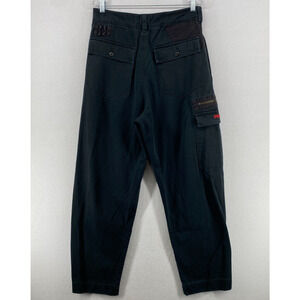 CHEVIGNON 032c Pants M Spring 2018 Hunting Cargo Button Fly Pleated Black